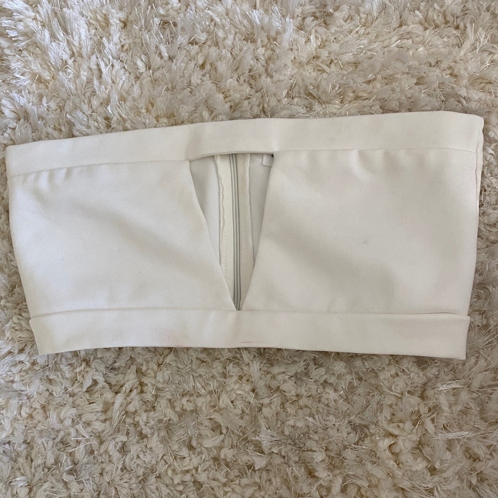Superdown White Cutout Bandeau Top